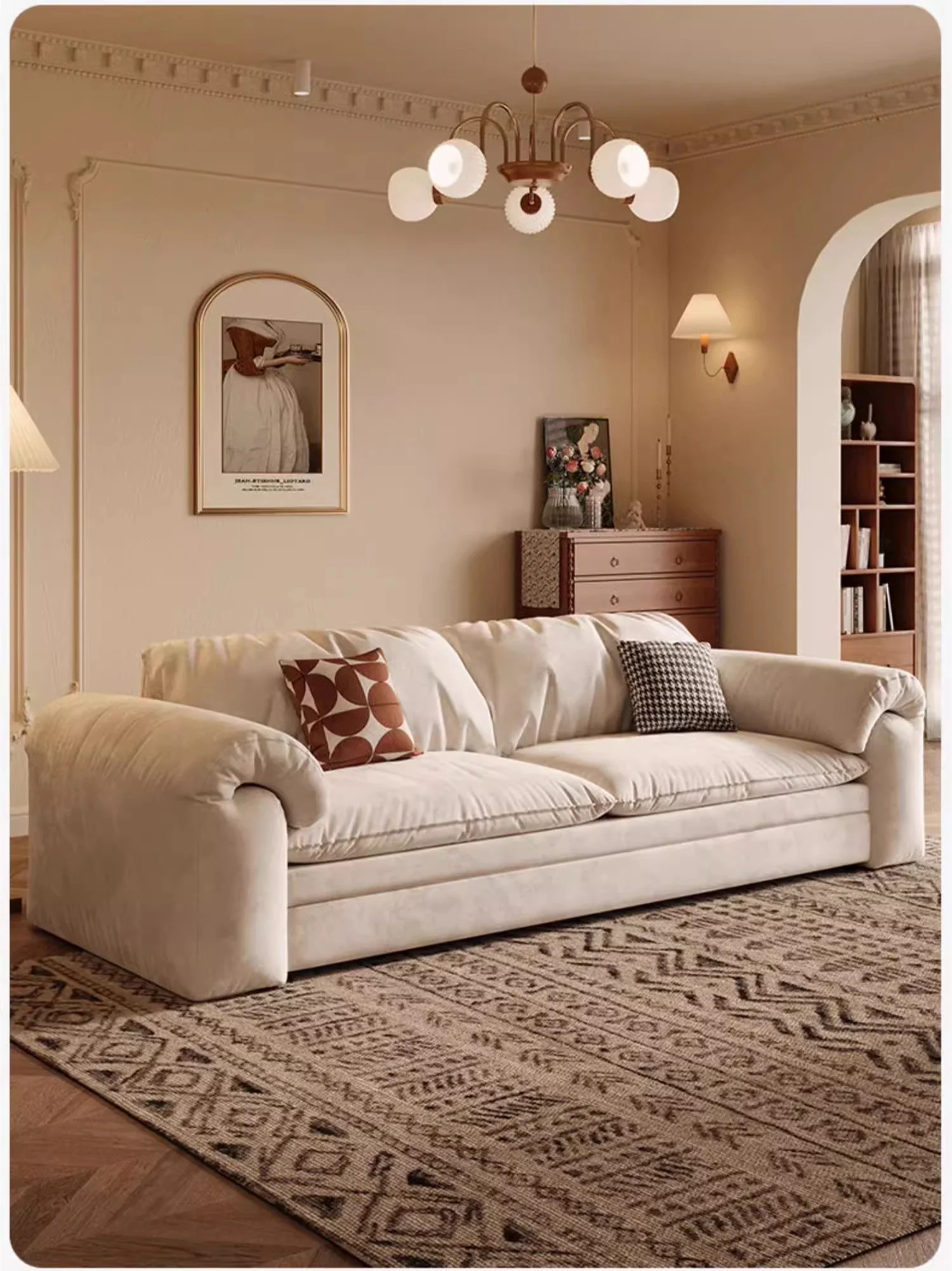 Multifunctional Matte Fabric Sleeper Sofa Bed with Underneath Storage - Image 2