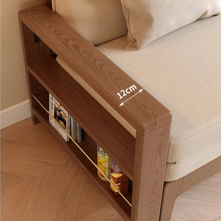 Multifunctional Retractable Sofa Bed with Wide Armrest and Storage Shelf - Image 8
