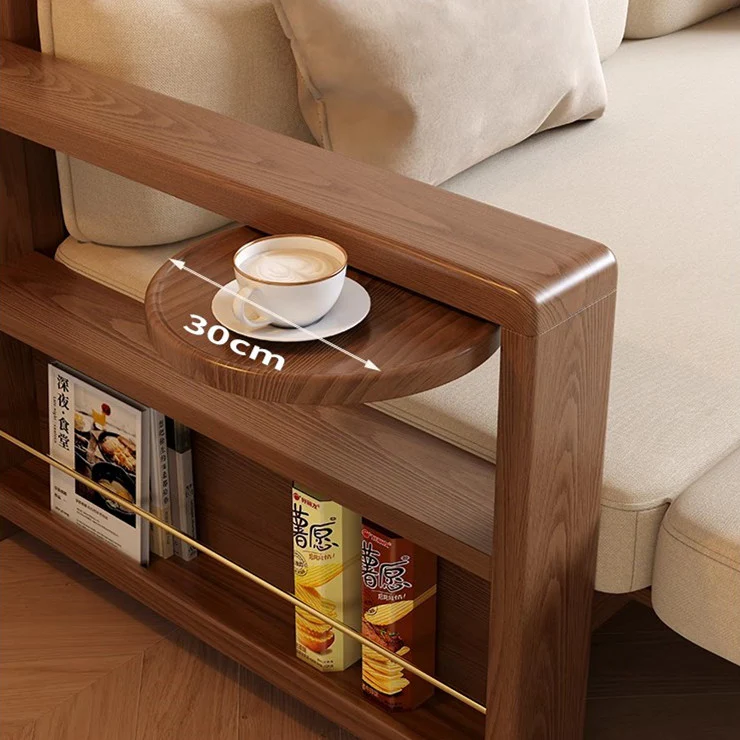 Multifunctional Retractable Sofa Bed with Wide Armrest and Storage Shelf - Image 9