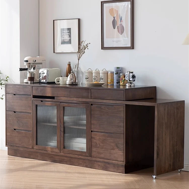 Multipurpose Sideboard Cabinet with Rotating Tabletop - Image 3