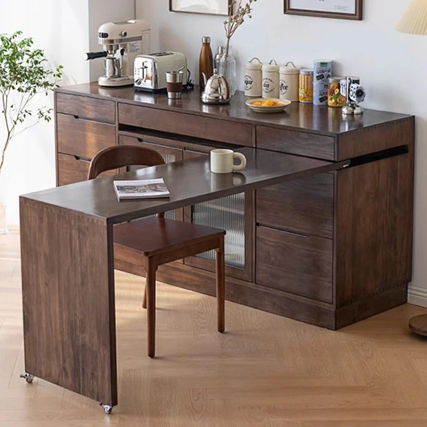 Multipurpose Sideboard Cabinet with Rotating Tabletop - Image 4