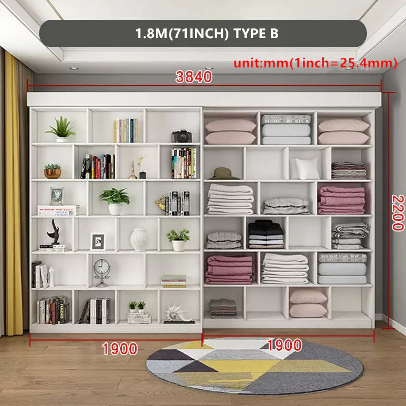 Murphy Bed with Bookshelf and Wardrobe and Foldable Desk - Image 16
