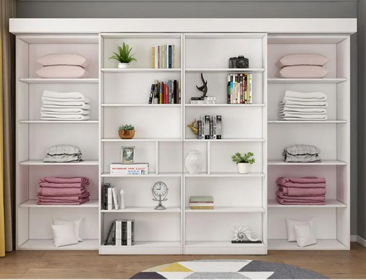 Murphy Bed with Bookshelf and Wardrobe and Foldable Desk - Image 6
