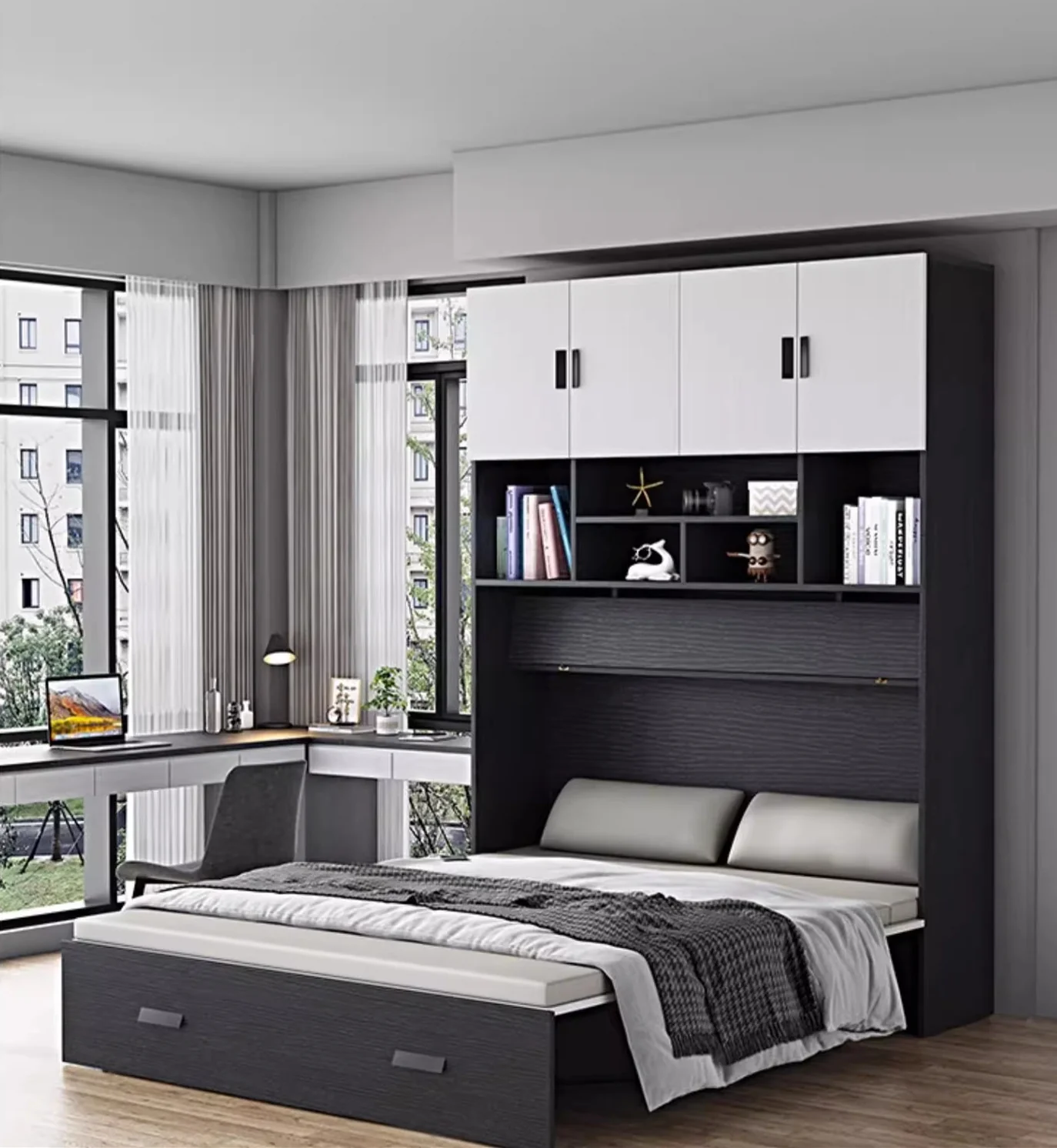 Murphy Cabinet Bed with Deepest Storage Shelf - Image 3