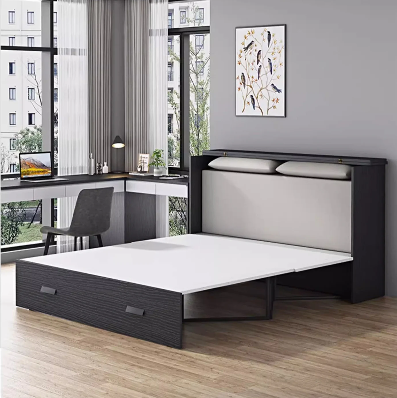 Murphy Cabinet Bed with Deepest Storage Shelf - Image 6