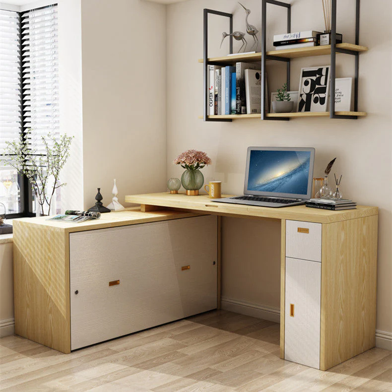 Murphy Cabinet Bed with Multi Function Desk - Image 5