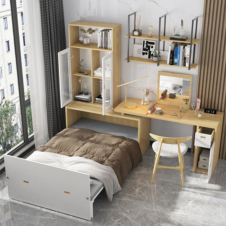 Murphy Cabinet Bed with Multi Function Desk - Image 8