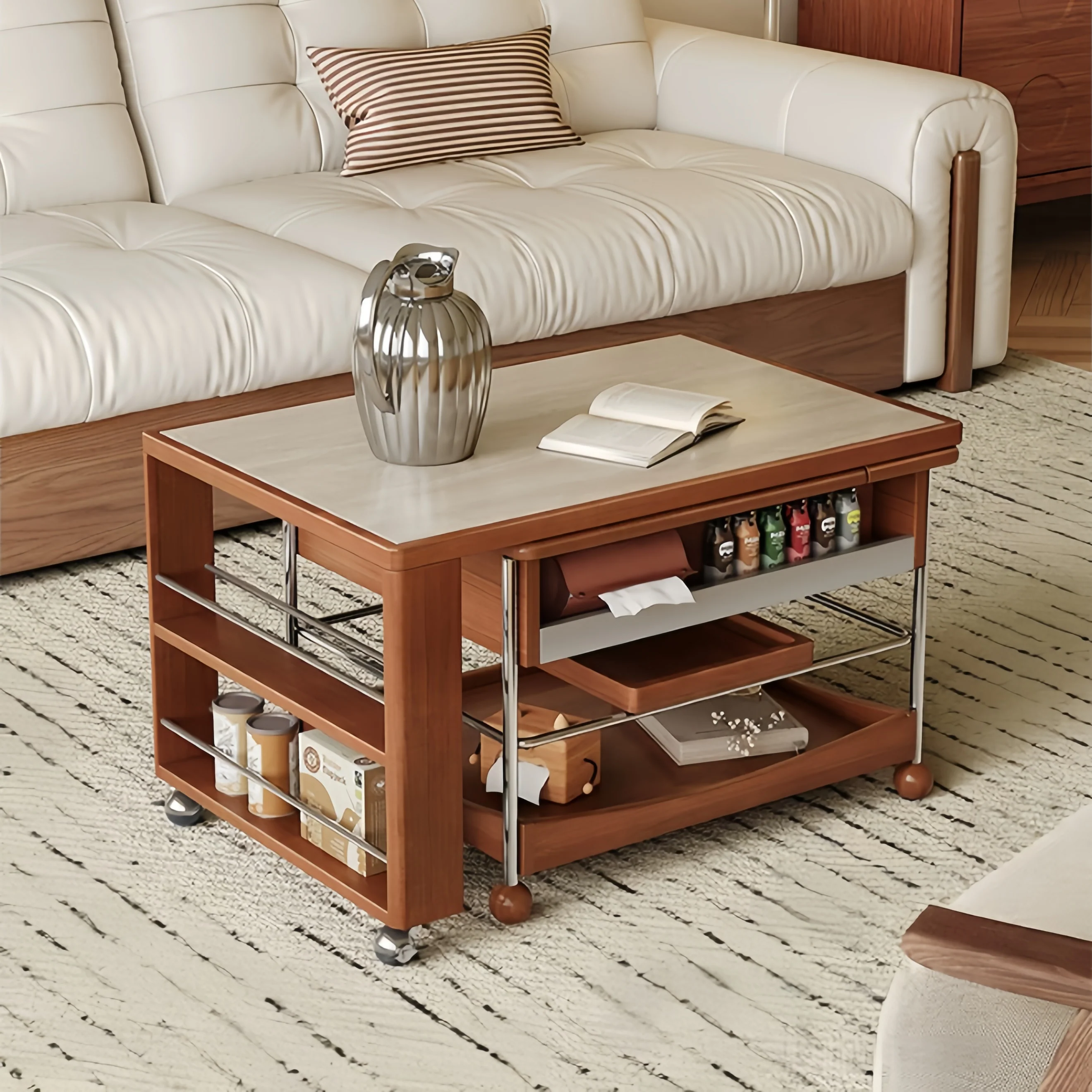 MUSE Lifting & Rotating Desktop Coffee Table - Image 2