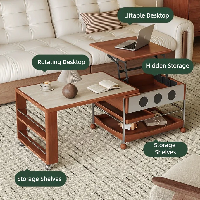 MUSE Lifting & Rotating Desktop Coffee Table - Image 7