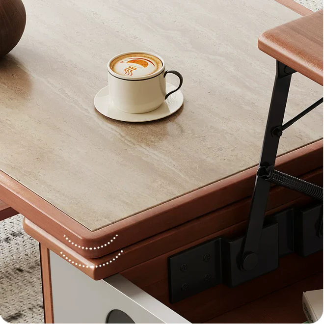 MUSE Lifting & Rotating Desktop Coffee Table - Image 8