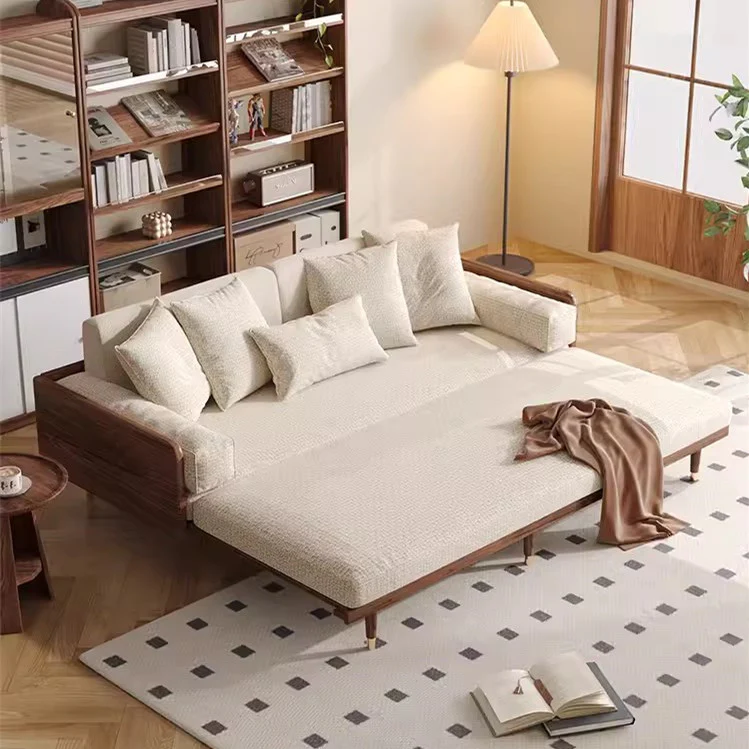 New and Upgrade SERENIT Solid Wood Frame Sofa Bed - Image 5