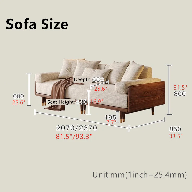 New and Upgrade SERENIT Solid Wood Frame Sofa Bed - Image 8