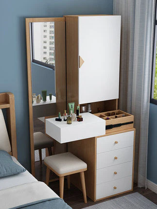 Nordic Dressing Table with Full Body Mirror And Drawers - Image 3