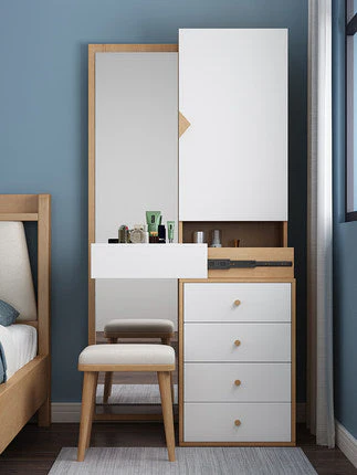 Nordic Dressing Table with Full Body Mirror And Drawers - Image 4