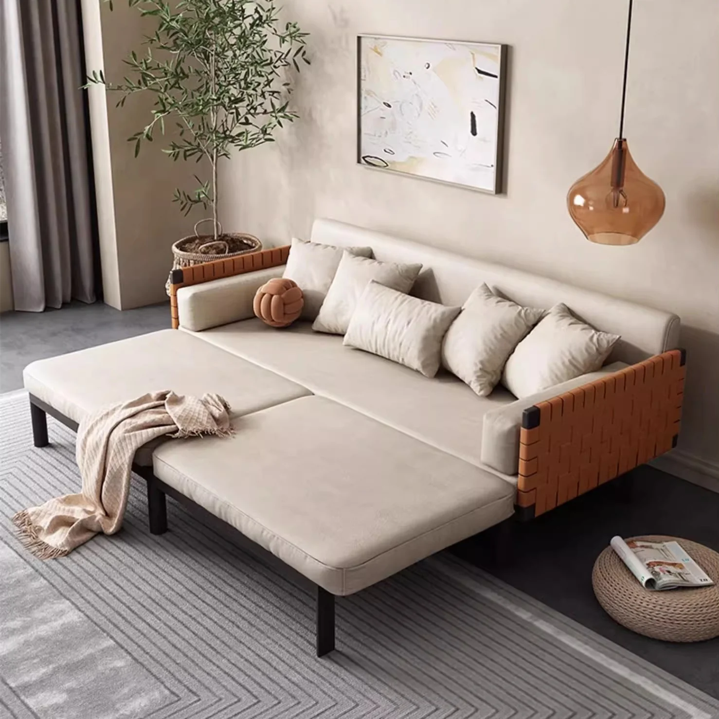 Nordic Light Luxury Sofa Bed - Image 5
