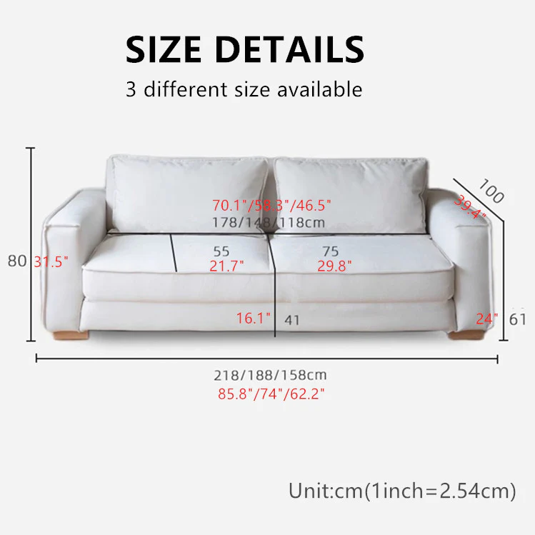 Nordic Minimalism Chenille Fabric Floor Sofa Bed - Image 8