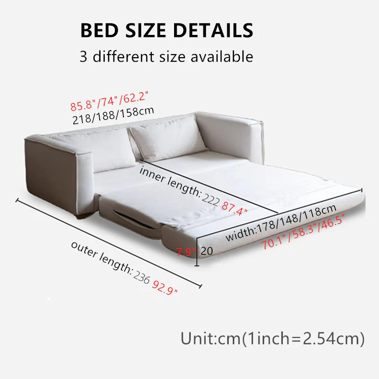 Nordic Minimalism Chenille Fabric Floor Sofa Bed - Image 9