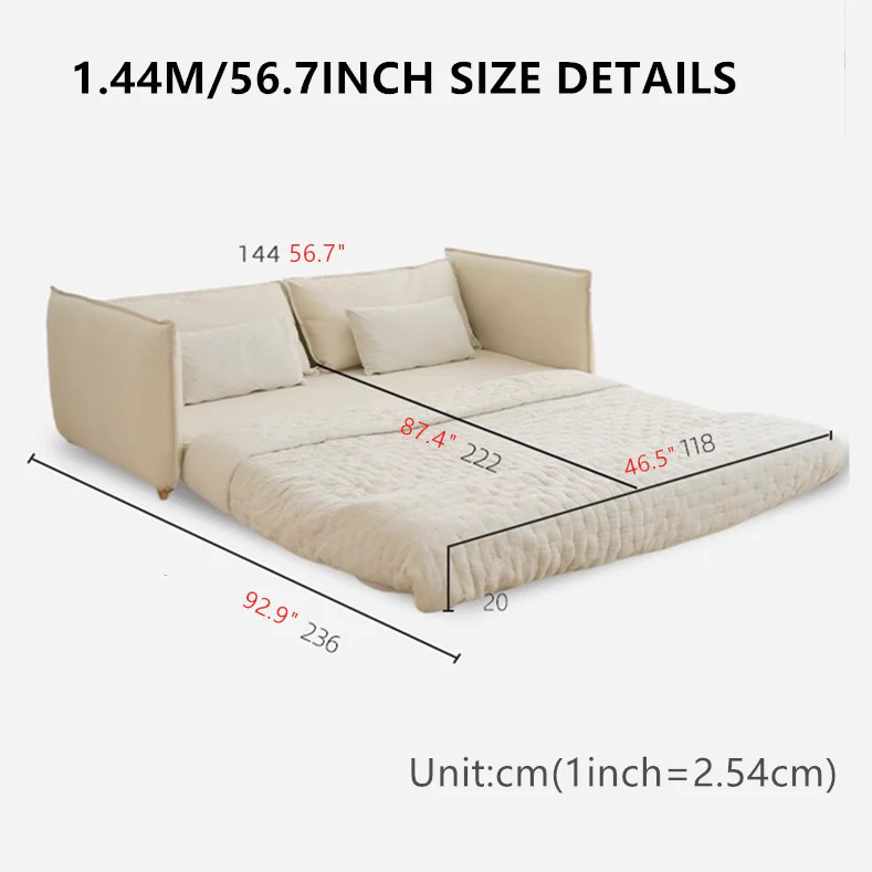 Nordic Minimalism Floor Sleeper Sofa Bed - Image 11
