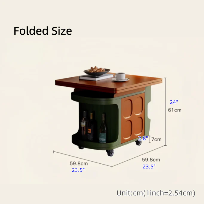 Nordic Retro Liftable End Table with Storage and Universal Wheels - Image 10