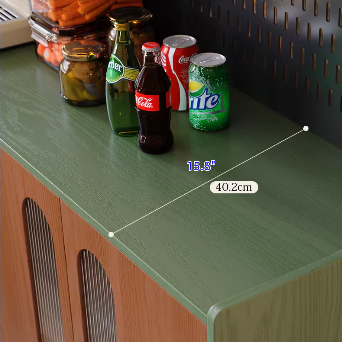 Nordic Retro Solid Wood Sideboard Cabinet with DIY Pegboard - Image 6