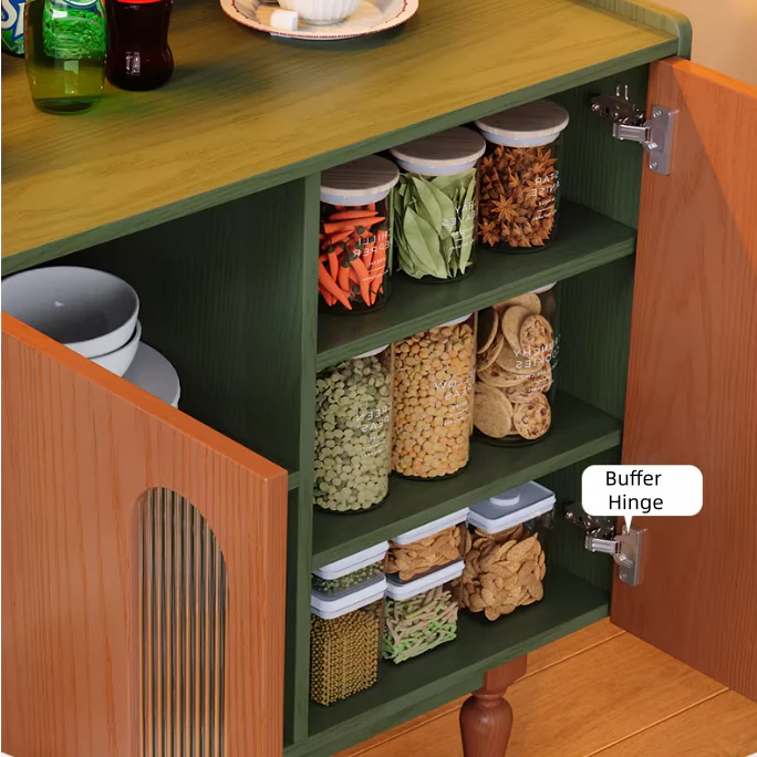 Nordic Retro Solid Wood Sideboard Cabinet with DIY Pegboard - Image 9