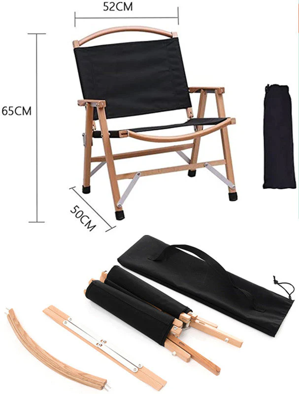 Outdoor Camping Folding Solid Wood Kermit Chair - Image 3