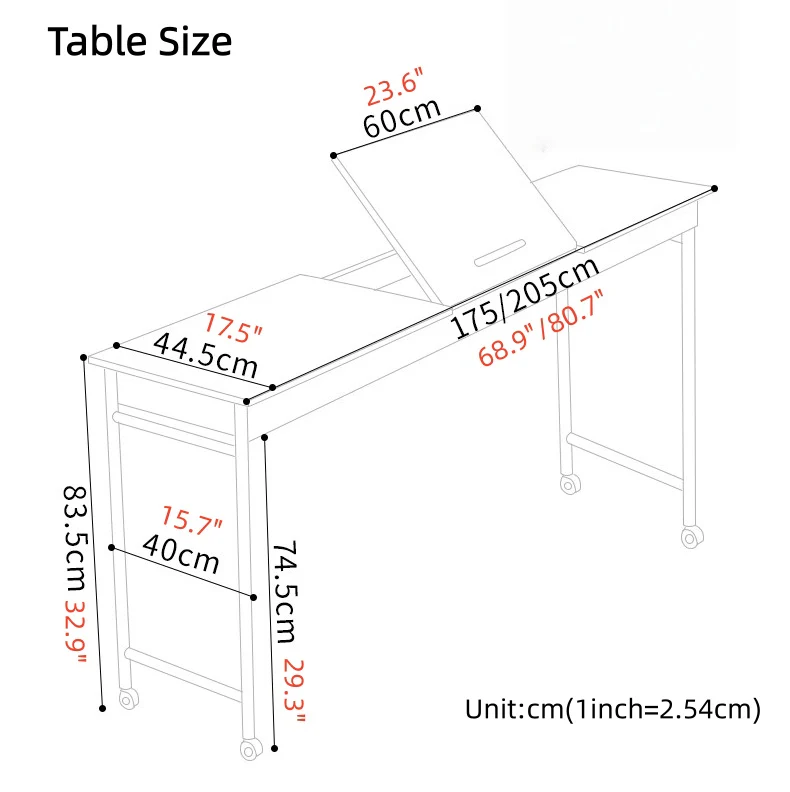 Over Bed Table with Tiltable Tabletop & Universal Wheels - Image 10