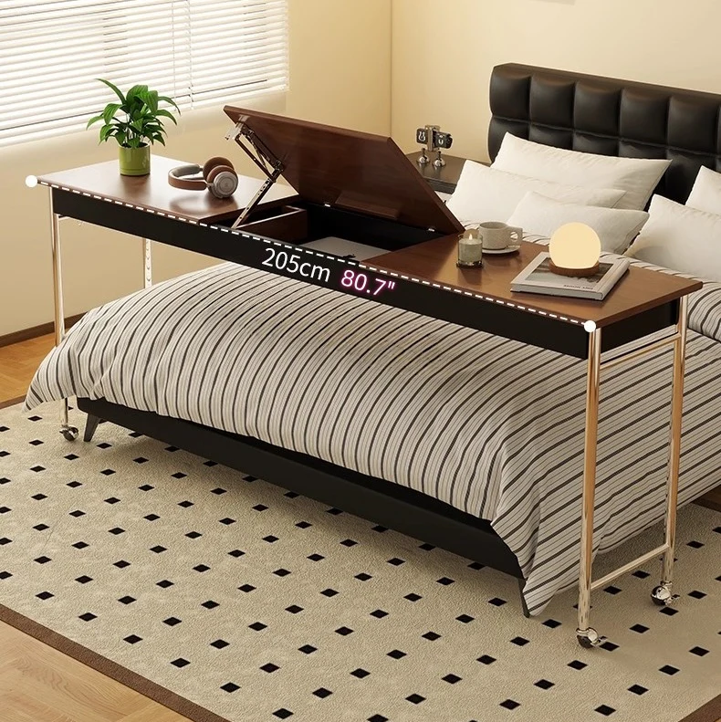 Over Bed Table with Tiltable Tabletop & Universal Wheels - Image 3