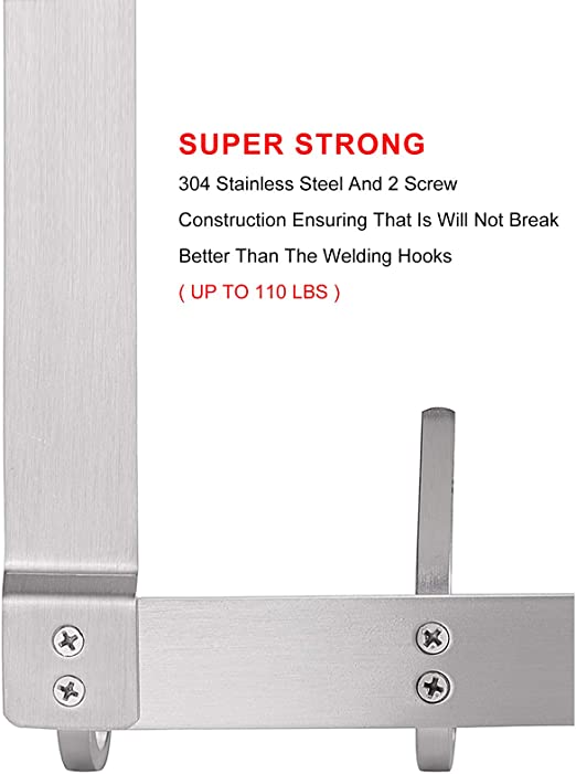 Over The Door Hook Stainless Steel Heavy Duty Door Hanger - Image 3