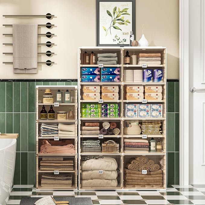 Portable Shoe Rack Organizer with Magnetic Clear Door for Closet Entryway - Image 3