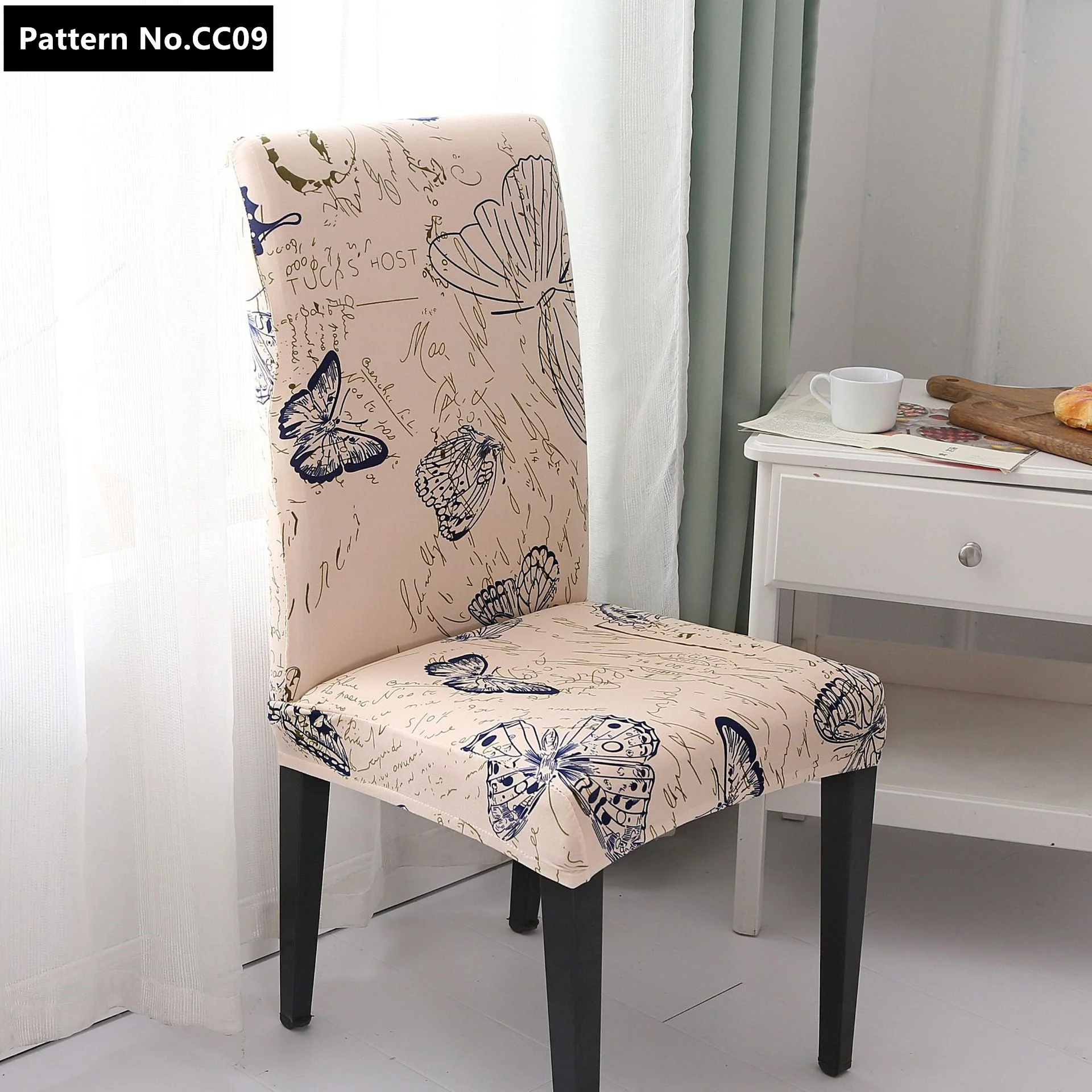 Printed Stretch Spandex Removable Washable Dining Chair Covers for Home, Kitchen, Party, Restaurant - Image 14