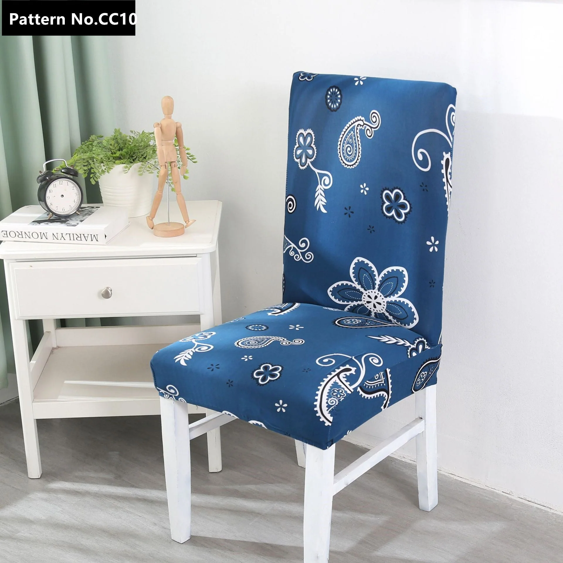 Printed Stretch Spandex Removable Washable Dining Chair Covers for Home, Kitchen, Party, Restaurant - Image 15
