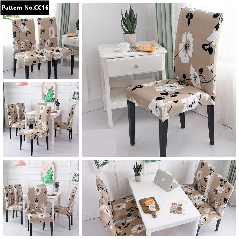 Printed Stretch Spandex Removable Washable Dining Chair Covers for Home, Kitchen, Party, Restaurant - Image 21