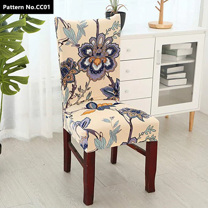 Printed Stretch Spandex Removable Washable Dining Chair Covers for Home, Kitchen, Party, Restaurant - Image 3