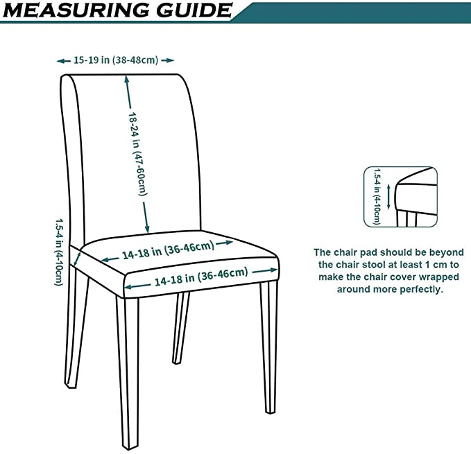 Printed Stretch Spandex Removable Washable Dining Chair Covers for Home, Kitchen, Party, Restaurant - Image 5