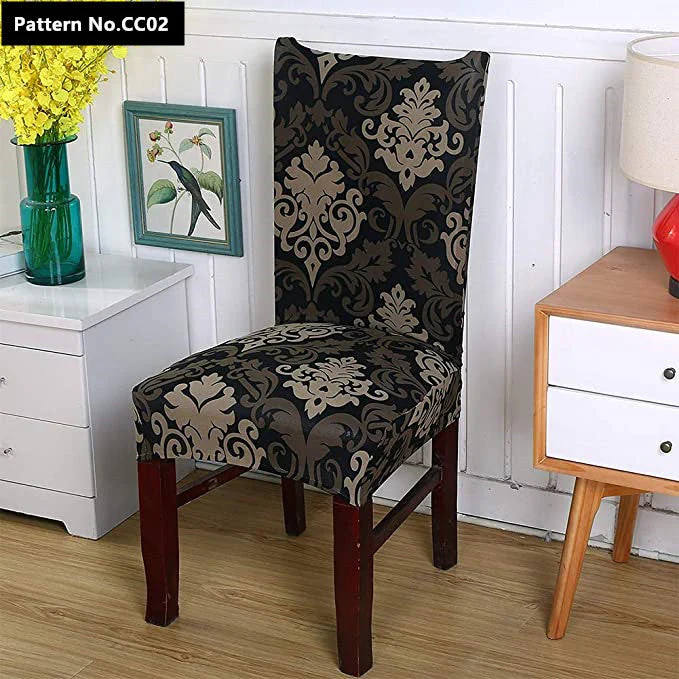 Printed Stretch Spandex Removable Washable Dining Chair Covers for Home, Kitchen, Party, Restaurant - Image 7