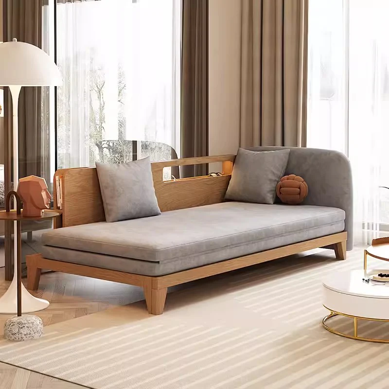 Pull Out Sofa Bed with Backrest and Single Armrest - Image 12