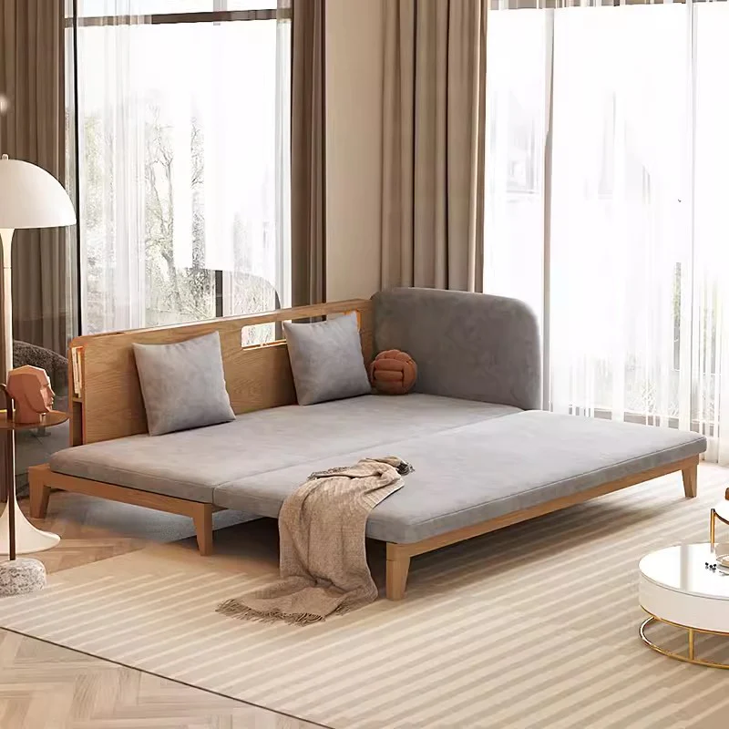 Pull Out Sofa Bed with Backrest and Single Armrest - Image 13
