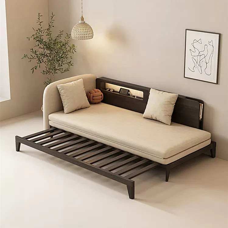 Pull Out Sofa Bed with Backrest and Single Armrest - Image 17