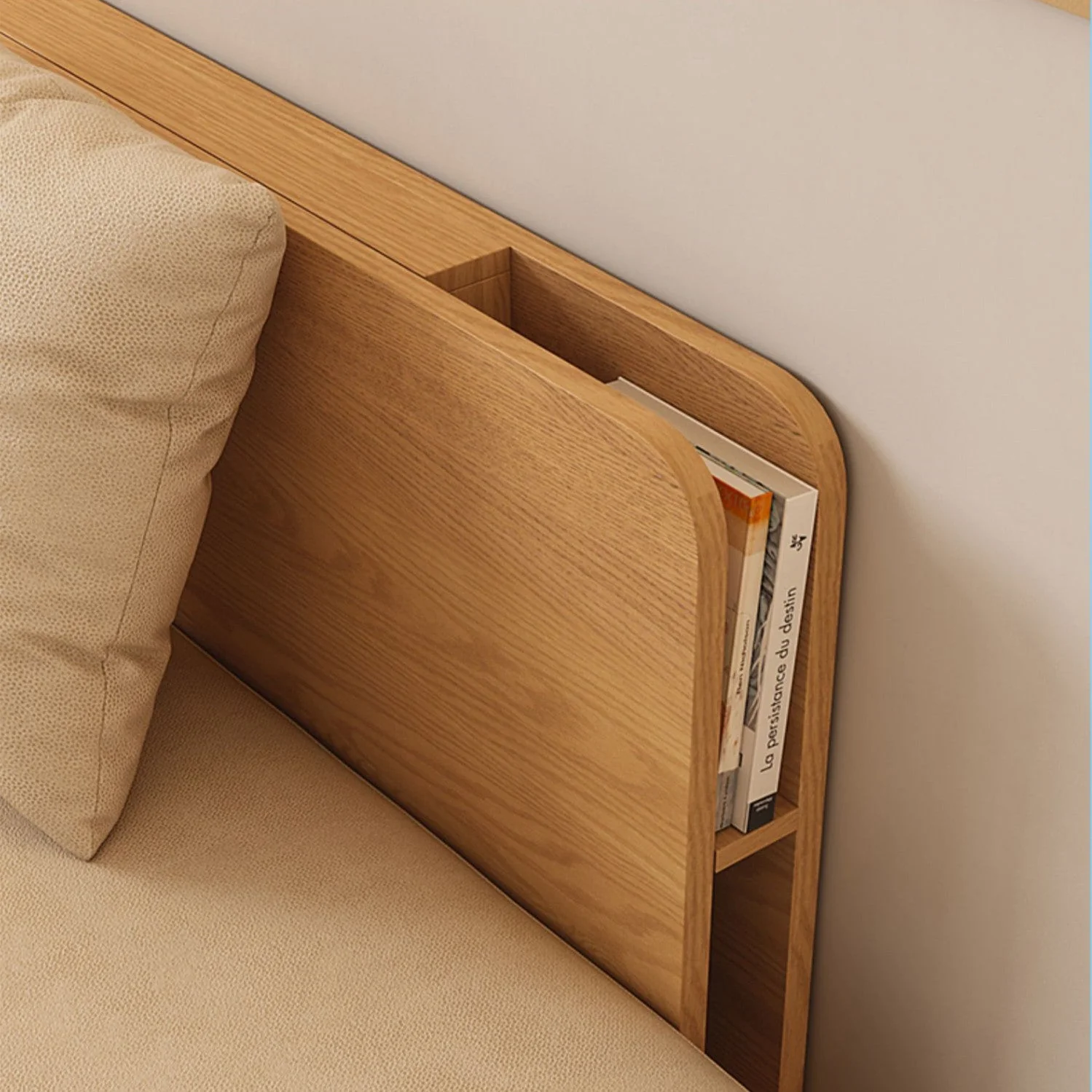 Pull Out Sofa Bed with Backrest and Single Armrest - Image 7