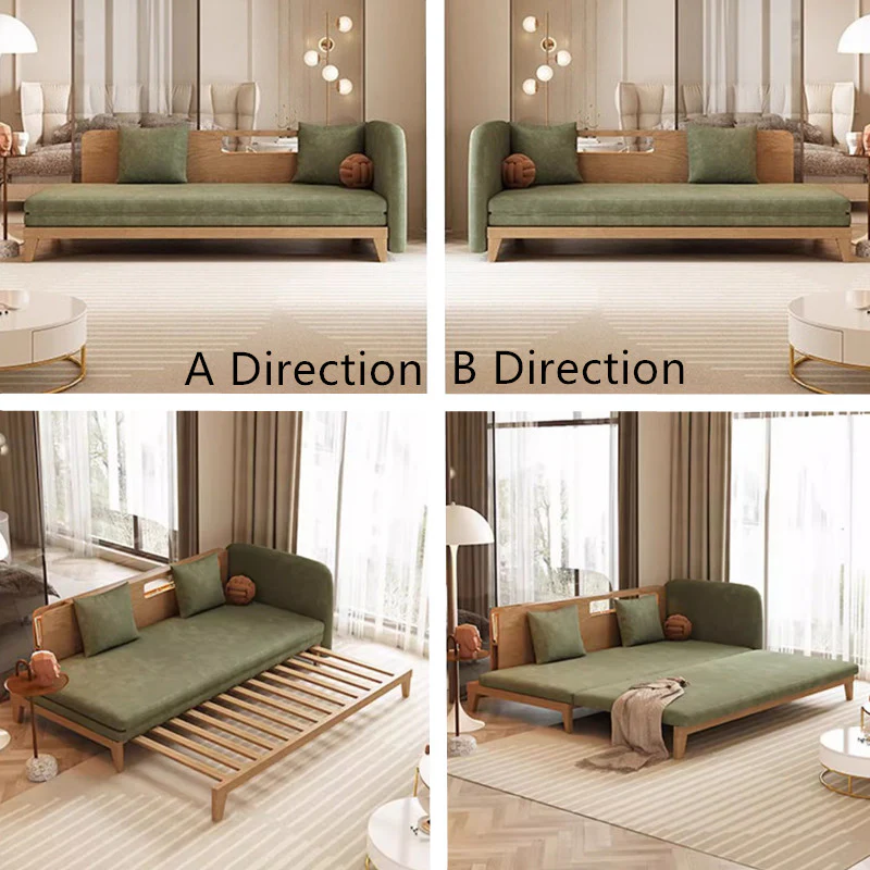 Pull Out Sofa Bed with Backrest and Single Armrest - Image 8