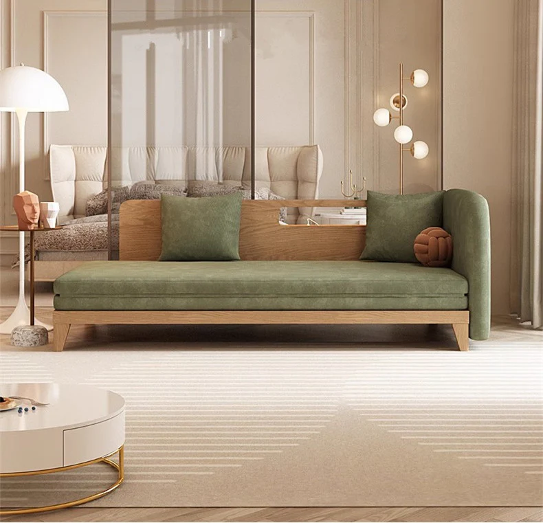 Pull Out Sofa Bed with Backrest and Single Armrest - Image 9