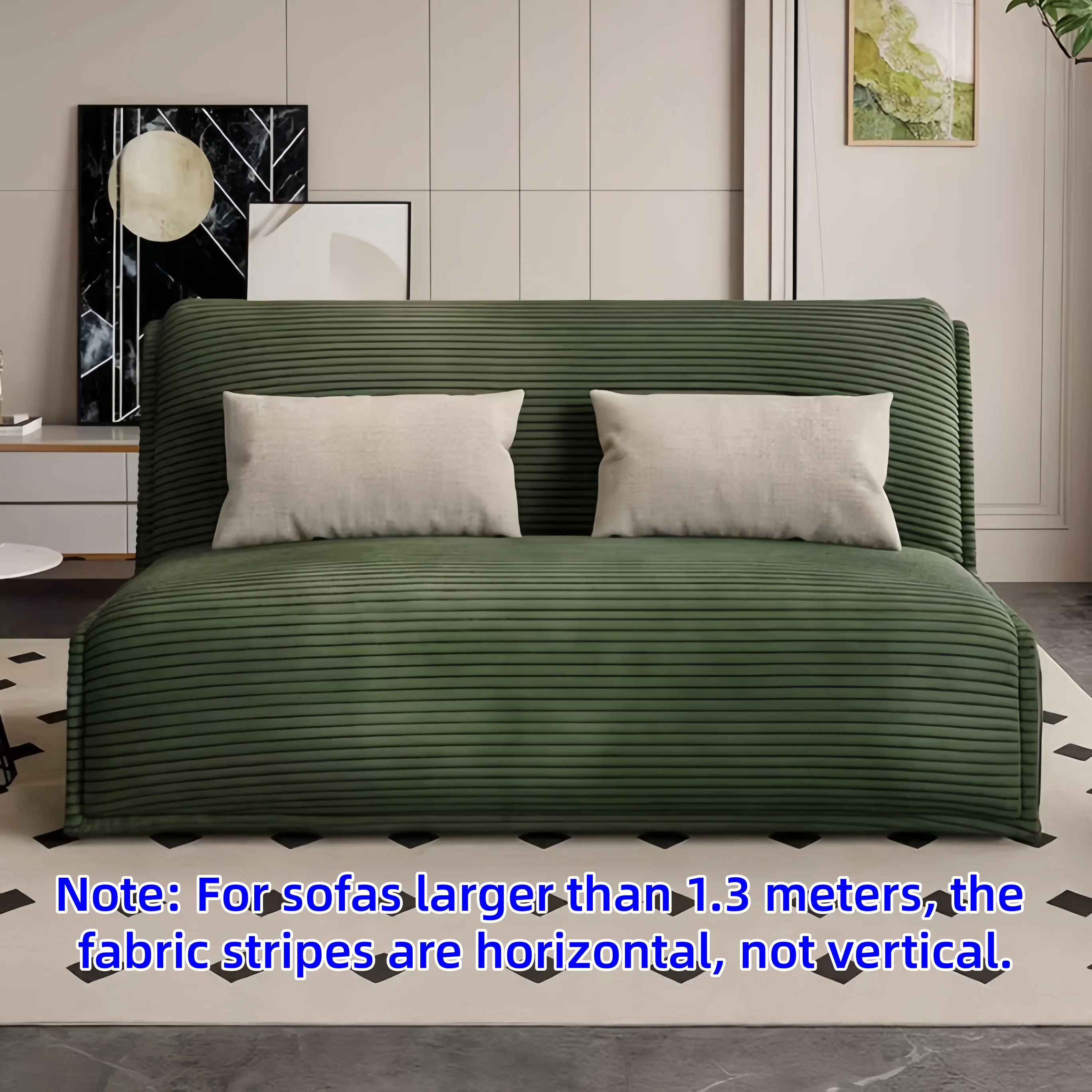 Remote Controlled Electric Corduroy Fabric Sofa Bed with Storage Drawer - Image 7