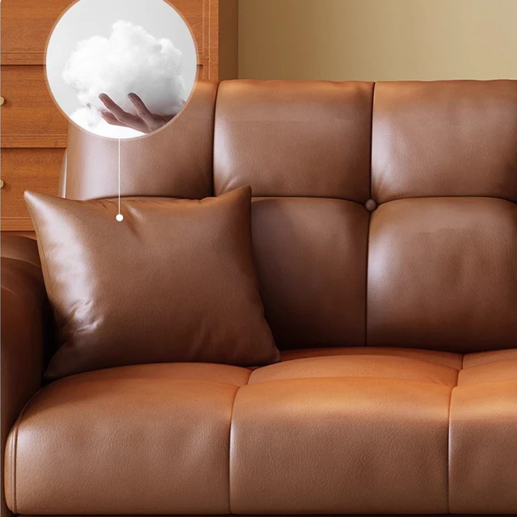 Retro Leathaire Fabric Pull Out Sofa Bed with Underneath Storage - Image 8