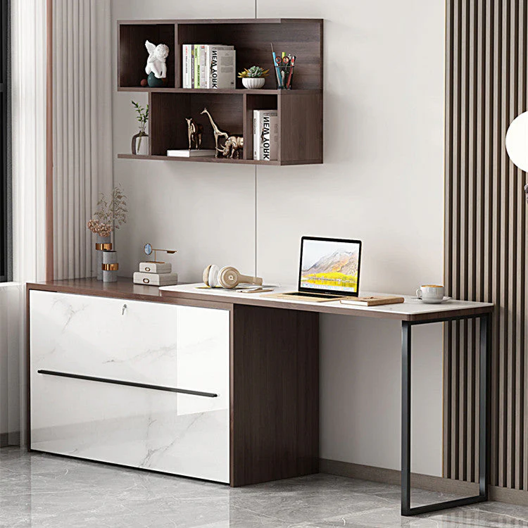 Rotating Corner Computer Desk with Folding Bed - Image 3