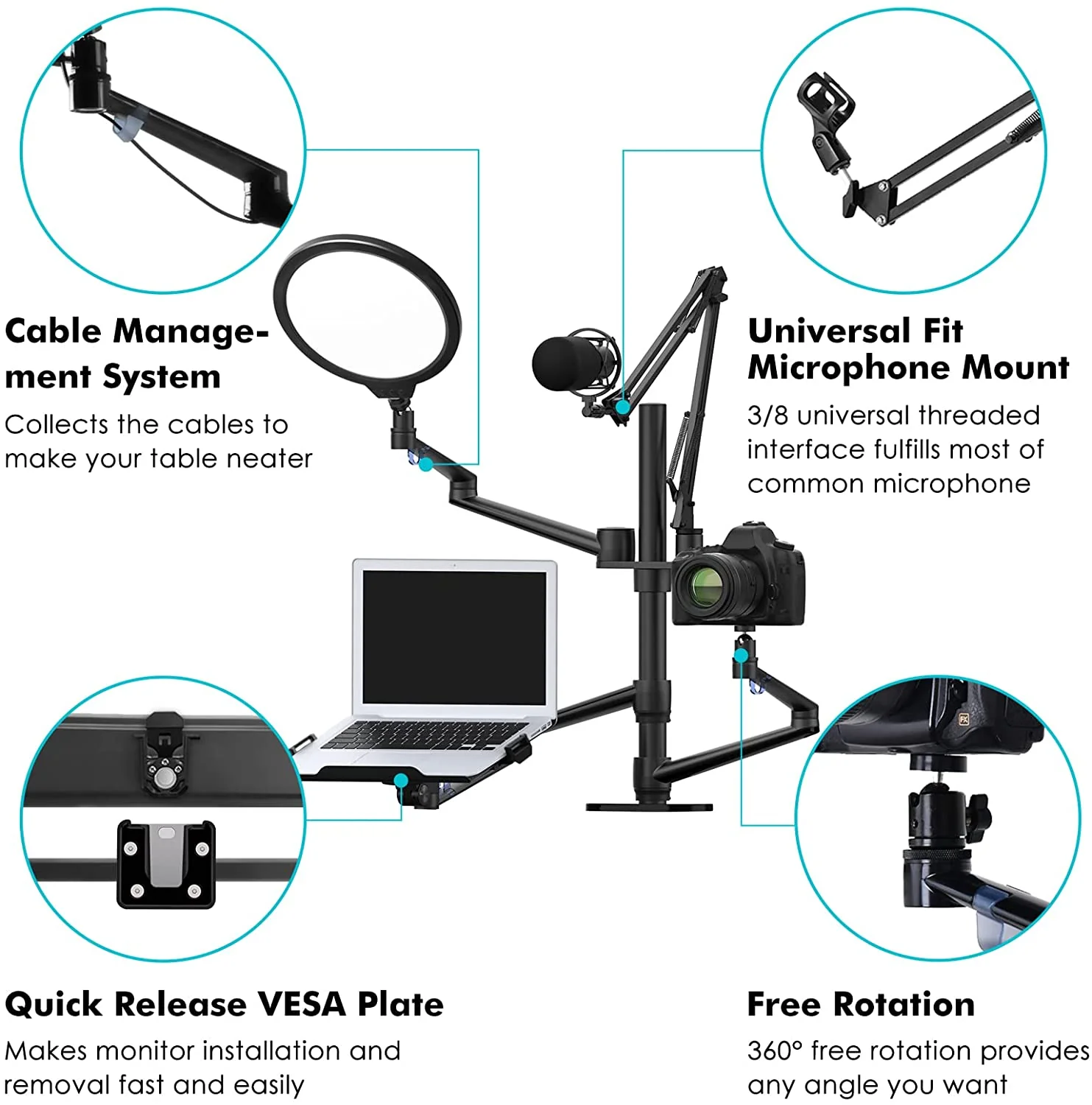 Selfie Desktop Live Stand Set 6-in-1 - Image 3