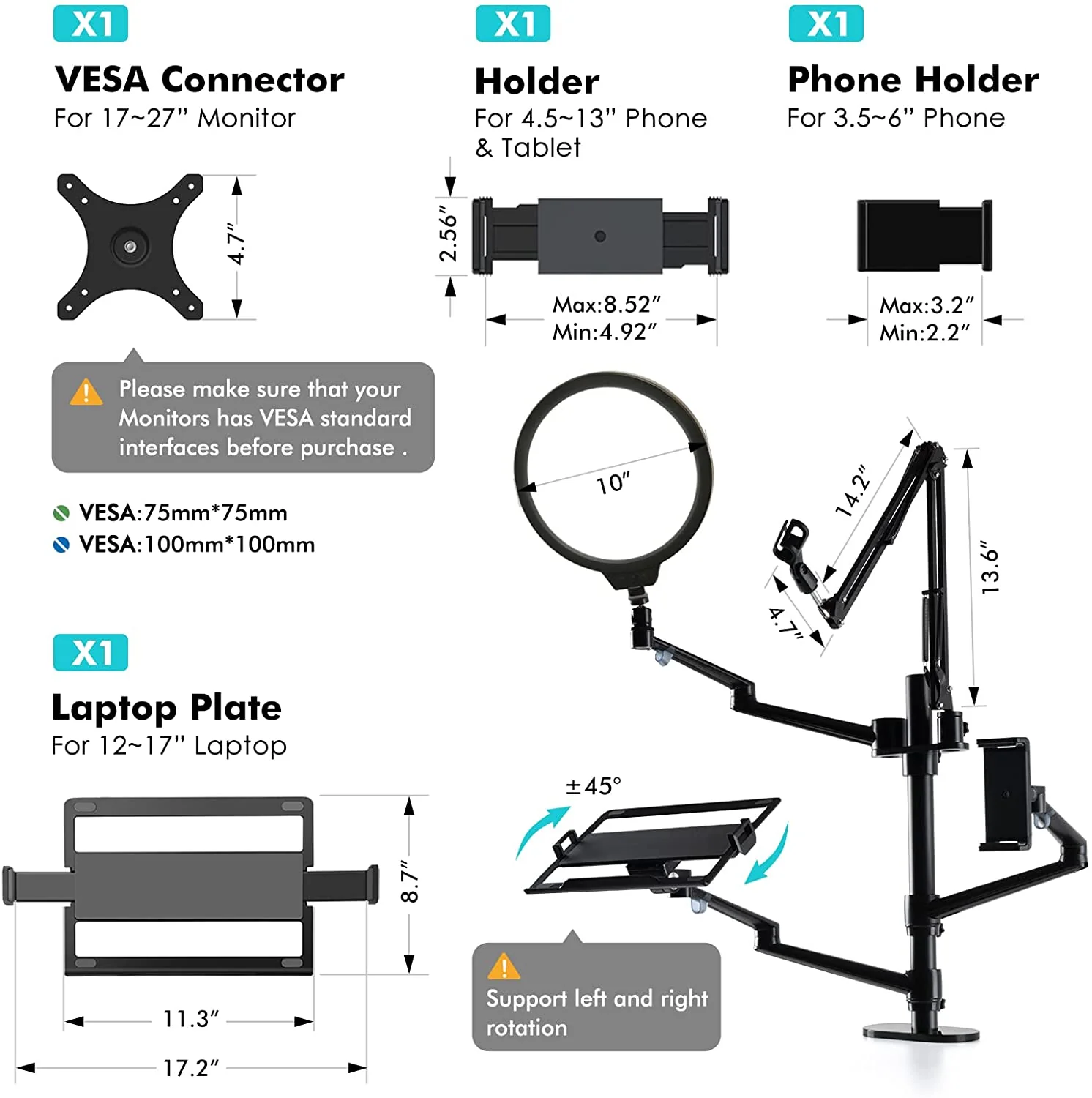 Selfie Desktop Live Stand Set 6-in-1 - Image 4