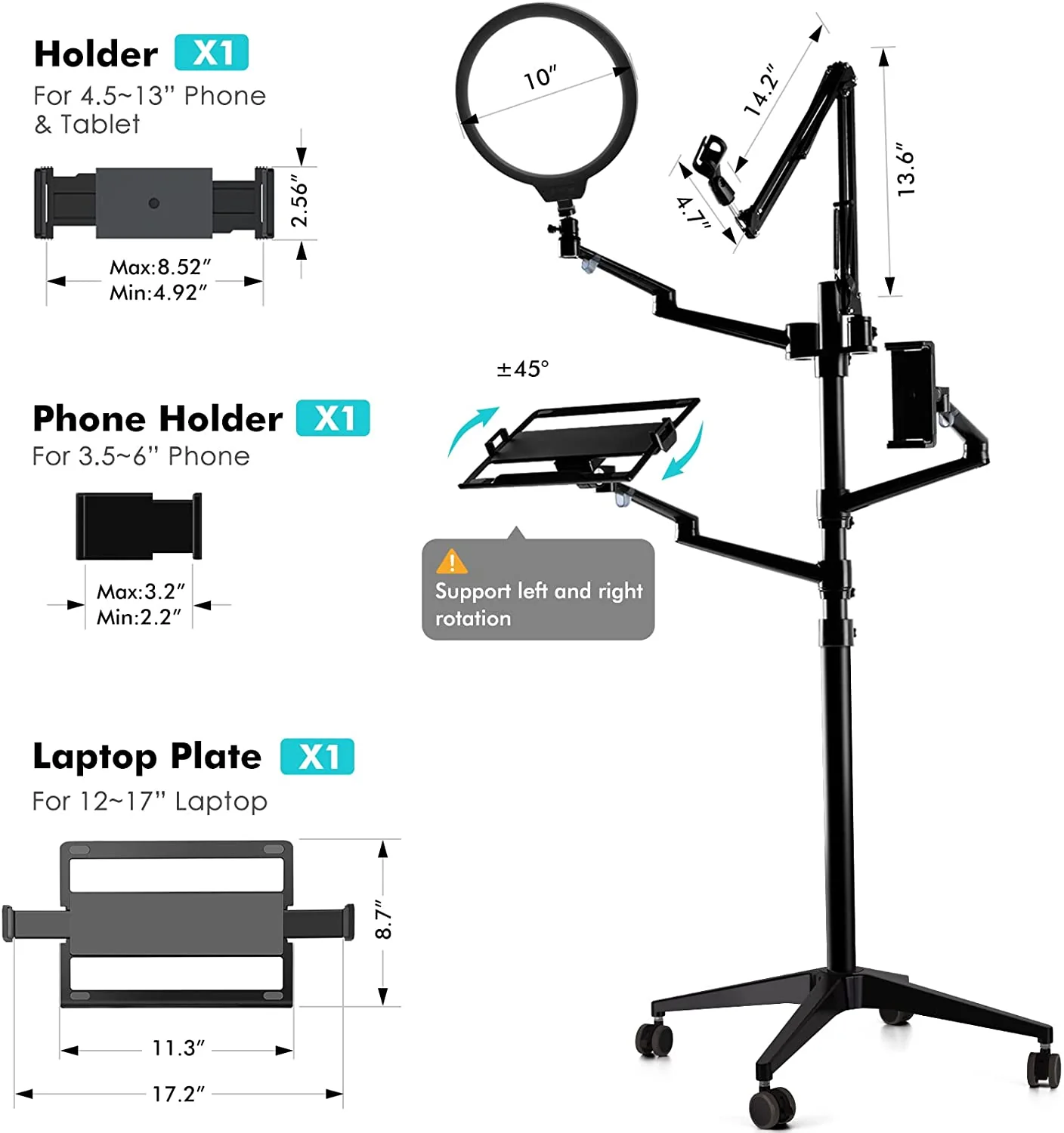 Selfie Live Floor Stand Set 5-in-1 - Image 3