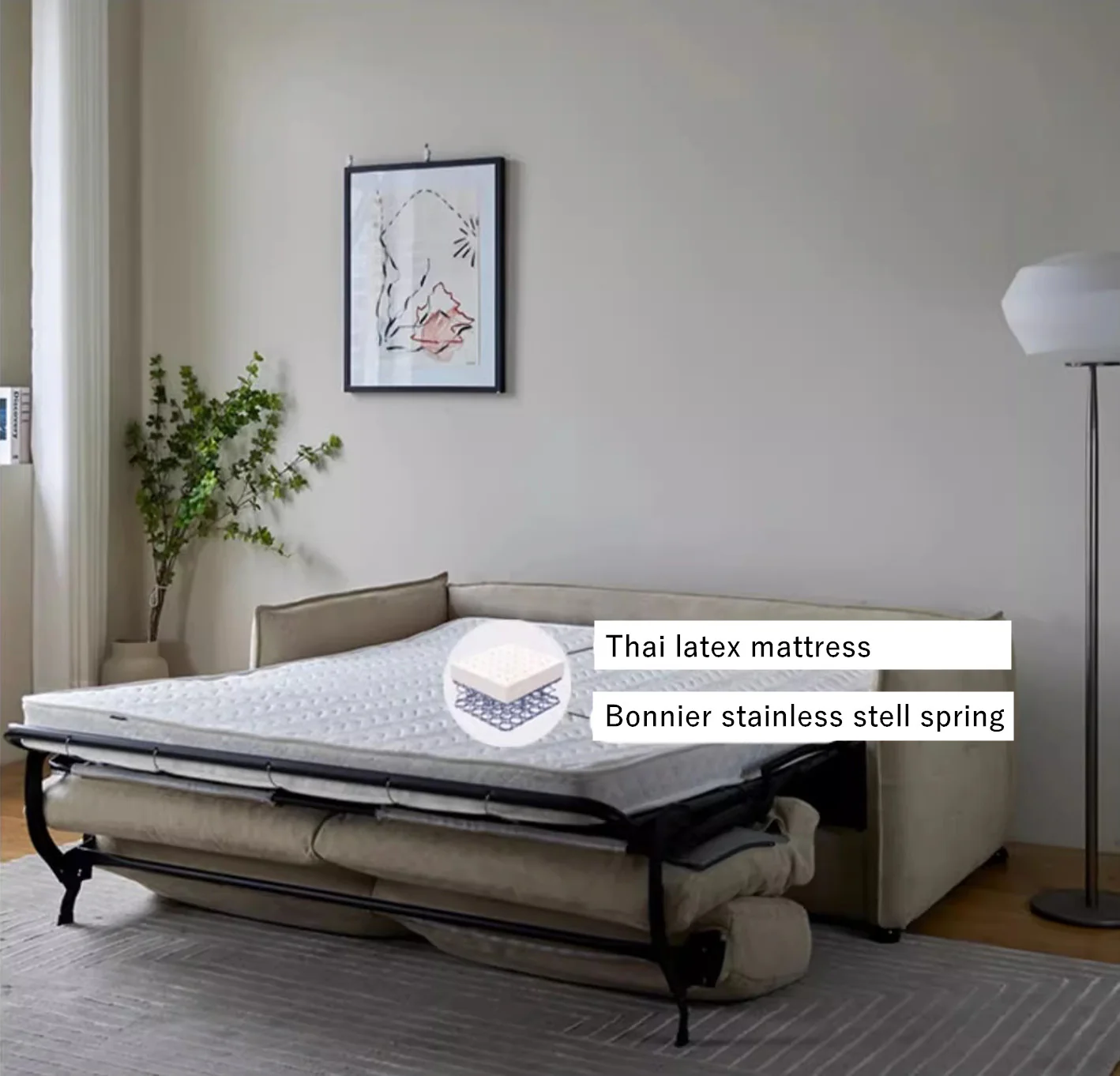 Sleeper Sofa Bed with Mattress JKS2205-3 - Image 7