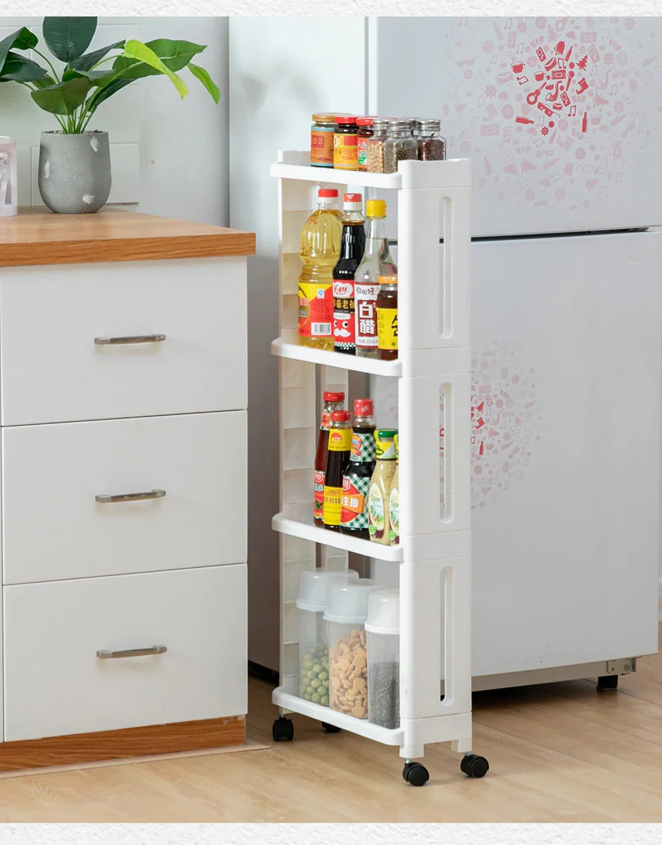 Slim Home Garden Storage Rack with Wheels